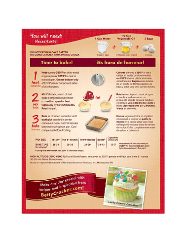 Betty Crocker Preparado Pastel Limón - My American Market