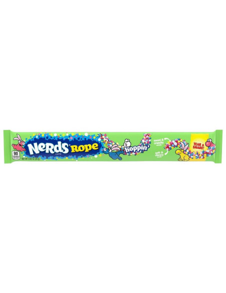 Nerds - Rope Hoppin' (lacet gélifié enrobé de mini bonbons, édition Pâques) - My American Market