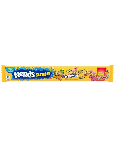 Nerds - Rope Tropical (lacet gélifié enrobé de mini bonbons tropicaux) - My American Market
