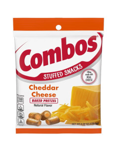 Combos - Baked Pretzel Cheddar Cheese (bouchées bretzel fourrées au cheddar) - My American Market