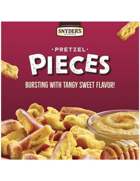 Snyder's - Pretzel Pieces Honey Mustard & Onion (morceaux de bretzel miel-moutarde-oignon) - My American Market