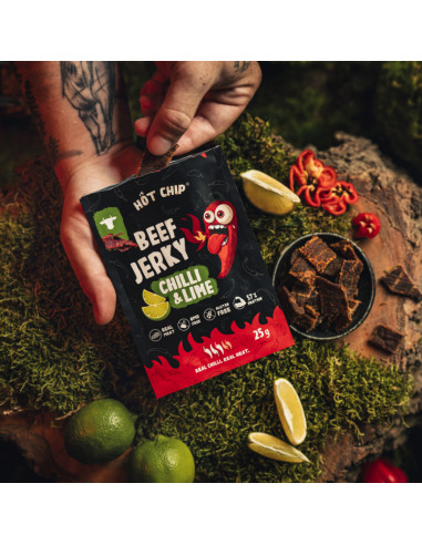 Hot Chip Jerky Chili And Lime - My American Market