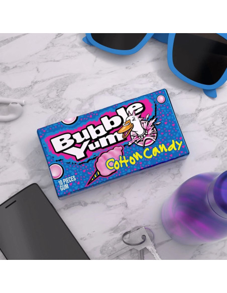 Bubble Yum - Cotton Candy, gomma da masticare allo zucchero filato, 10 pezzi - My American Market