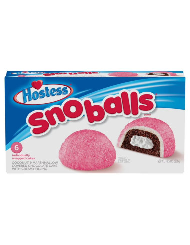 Hostess Snoballs Coconut & Marshmallow Pink - My American Market