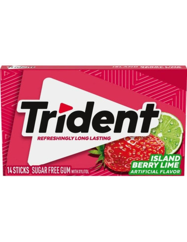 Trident Island Berry Lime Chewing Gum - My American Market