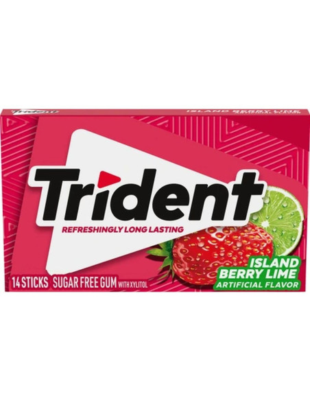 Trident - Island Berry Lime (chewing-gum sans sucre baies-citron vert) - My American Market