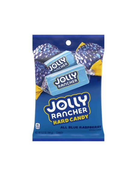 Jolly Rancher - Hard Candy Blue Raspberry, bonbons durs framboise bleue - My American Market