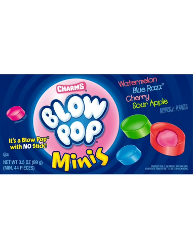 Charms - Blow Pop Minis (mini sucettes à cœur de chewing-gum) - My American Market
