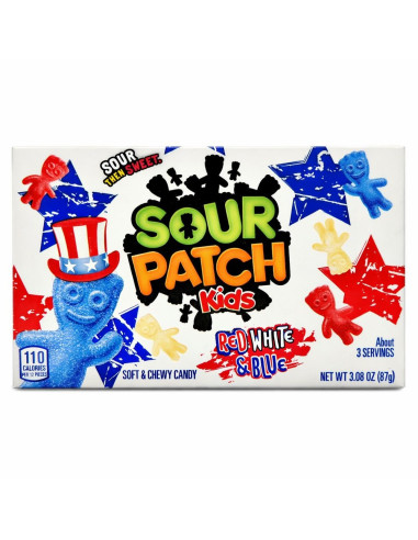 Sour Patch Kids Rojo, Blanco y Azul - My American Market