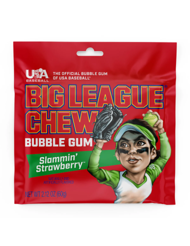 Big League Chew Slammin' Strawberry - My American Market