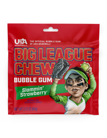 Big League Chew Slammin' Strawberry - My American Market