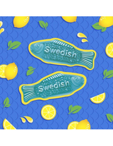 Limonata al lampone blu Swedish Fish - My American Market