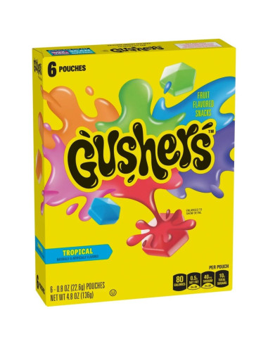 Gushers - Tropical (bonbons fruités à cœur liquide, saveurs tropicales) - My American Market