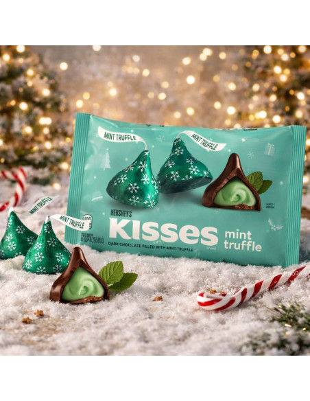 Hershey's Christmas Kisses Trufa de menta - My American Market