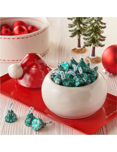 Hershey's - Christmas Kisses Mint Truffle, papillotes truffe à la menthe - My American Market