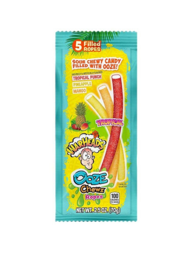Warheads Ooze Chewz Ropes Tropical - My American Market