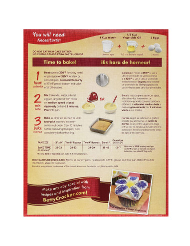 Betty Crocker - Super Moist French Vanilla Cake Mix (préparation pour gâteau vanille) - My American Market