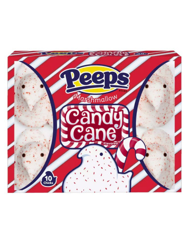 Peeps Marshmallow Candy Cane Chicks x10 - My American Market