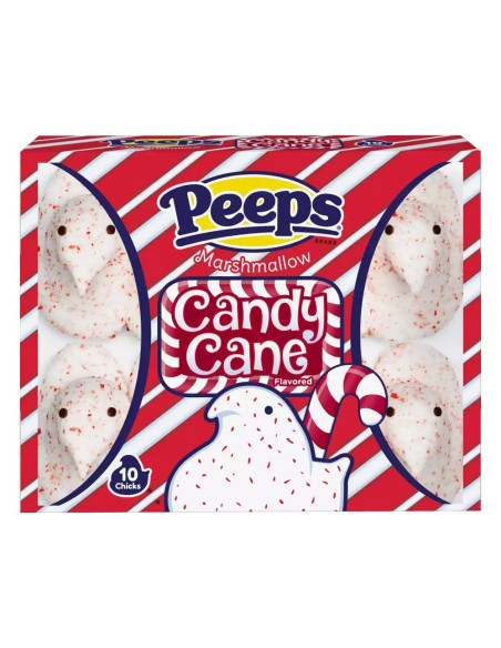 Peeps Marshmallow Candy Cane Chicks x10 - My American Market
