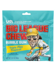Chicle Big League Chew Bubble Gum Triple Play Tropical - My American Market