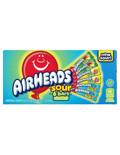 Airheads - Bars Assorted Sour (set di 6 barrette da masticare acidule) - My American Market