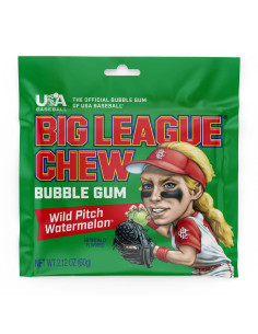 Big League Chew - Wild Pitch Watermelon (chewing-gum sfilacciato all'anguria) - My American Market