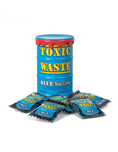 Toxic Waste - Blue Sour Candy (bonbons acidulés framboise bleue) - My American Market