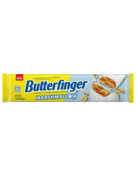 Butterfinger - Bars Marshmallow (barretta arachidi croccante e marshmallow) - My American Market