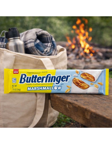 Butterfinger - Bars Marshmallow (barretta arachidi croccante e marshmallow) - My American Market