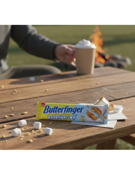 Butterfinger - Bars Marshmallow (barretta arachidi croccante e marshmallow) - My American Market