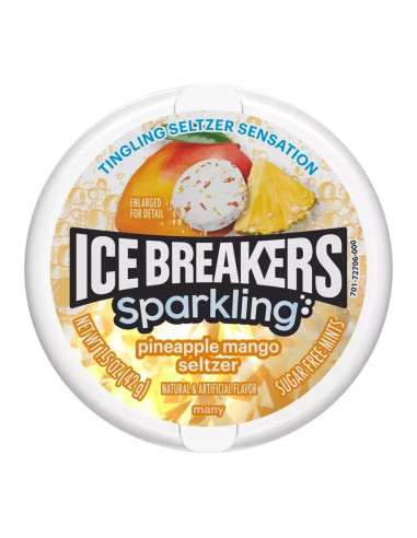 Ice Breakers - Sparkling Pineapple Mango Seltzer (pastilles ananas-mangue pétillantes) - My American Market