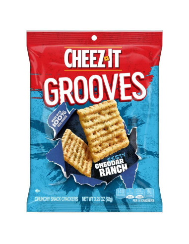 Cheez-It - Grooves Cheddar Ranch (crackers striés cheddar-ranch) - My American Market