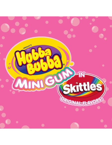 Hubba Bubba - Mini Bubble Gum Skittles (mini chewing-gums goût Skittles) - My American Market