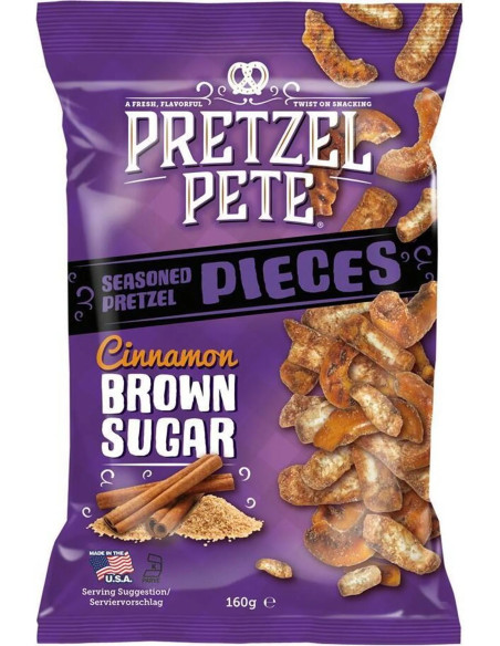 Pretzel Pete Pieces Cannella Zucchero di canna - My American Market
