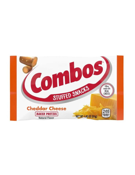 Combos - Baked Pretzel Cheddar Cheese (bouchées de bretzel fourrées au cheddar) - My American Market