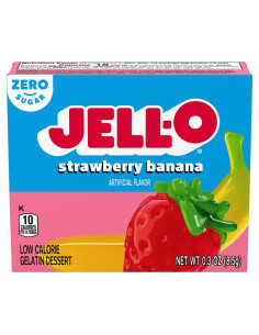 Jell-O Fresa-Plátano Sin Azúcar - My American Market