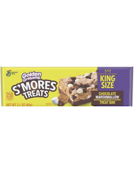 Barras de golosinas Golden Grahams S'mores tamaño king 60 g - My American Market