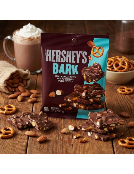 Hershey's Bark with Almonds & Salted Pretzels - My American Market