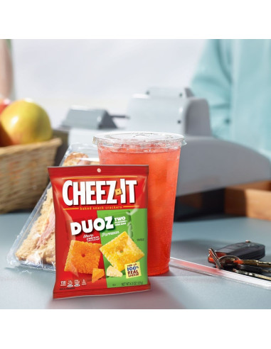 Cheez-It Duoz queso cheddar fuerte y parmesano - My American Market