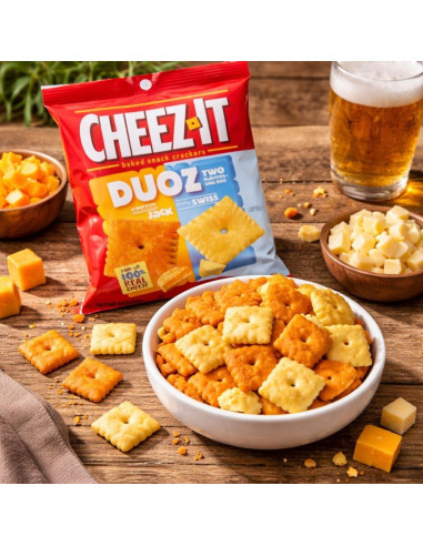Cheez-It Duoz Cheddar Jack Baby Swiss - My American Market