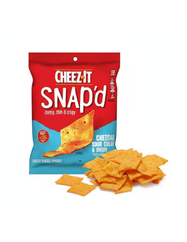 Cheez-It Snap'd Cheddar, panna acida e cipolla - My American Market