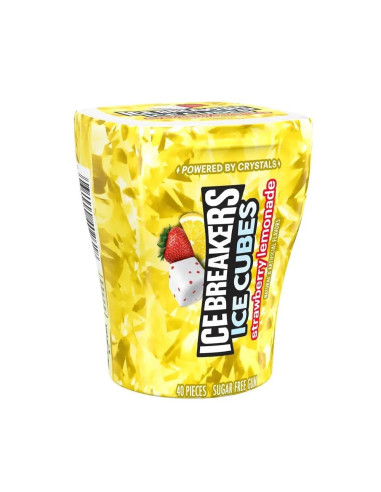 Chicles Ice Breakers cubitos de hielo, limonada de fresa - My American Market
