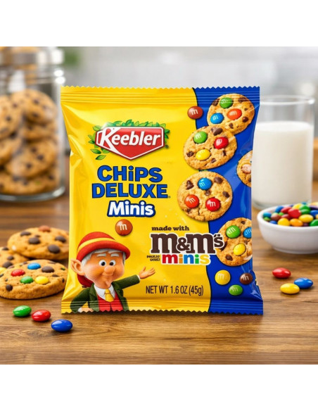 Keebler Chips Deluxe Bite Size Cookies M&M's Minis 45g - My American Market