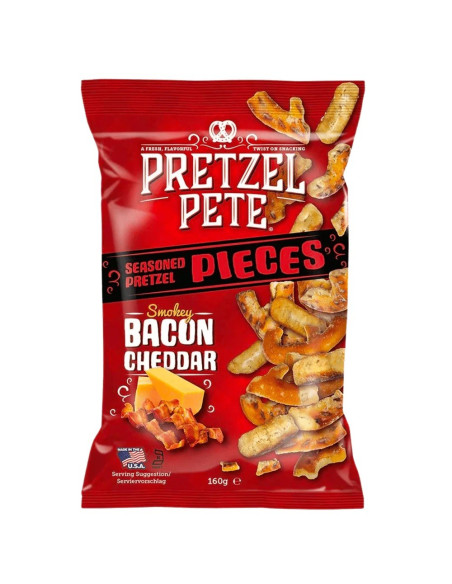 Pretzel Pete Pieces con tocino ahumado y queso cheddar - My American Market