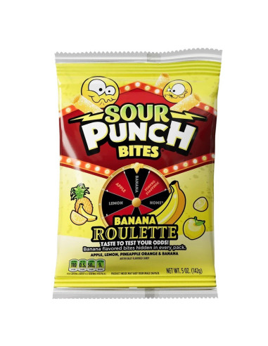 Sour Punch Bites Banana Roulette - My American Market