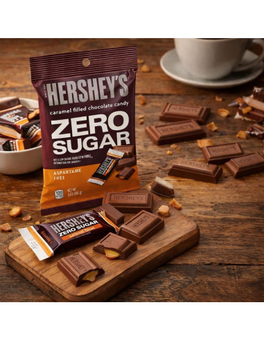 Cioccolato Hershey's con caramello senza zucchero - My American Market