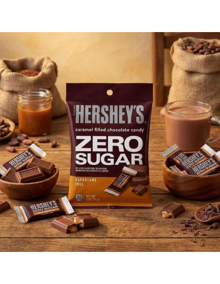 Cioccolato Hershey's con caramello senza zucchero - My American Market