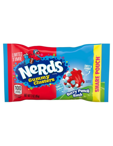 Bolsa para compartir de gomitas Nerds Gummy Clusters Berry Punch Rush - My American Market