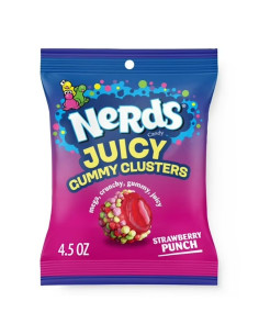 Nerds Juicy Gummy Clusters Punch alla fragola 127 g - My American Market