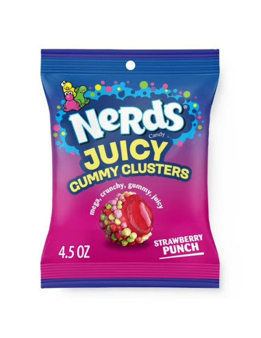 Nerds Juicy Gummy Clusters Punch alla fragola 127 g - My American Market